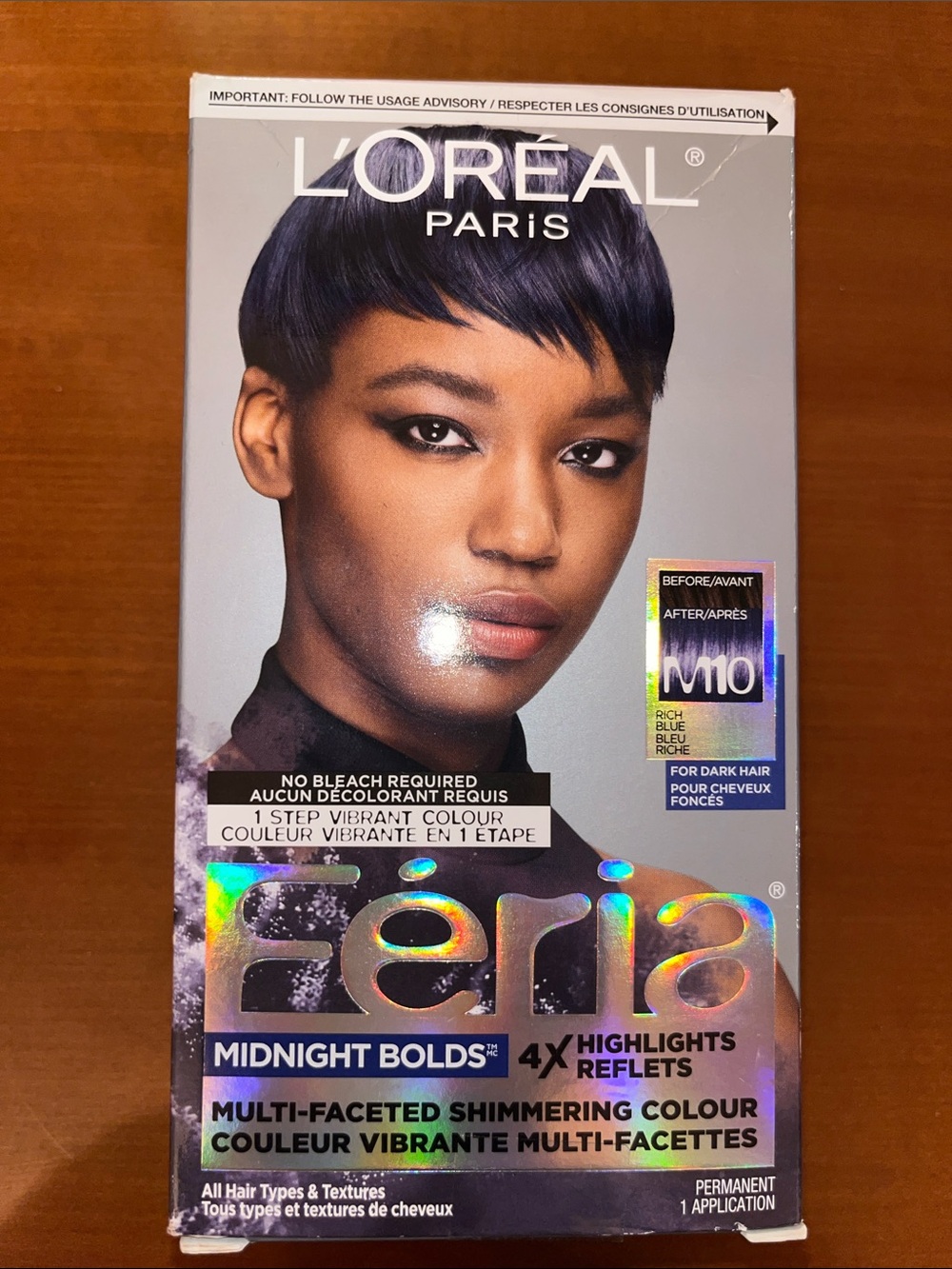 Feria Midnight Bolds Hair Color - Rich Blue (M10) New